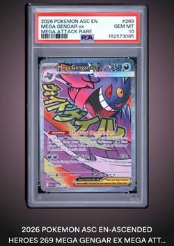 Mega Gengar Ex Attack Rare PSA 10