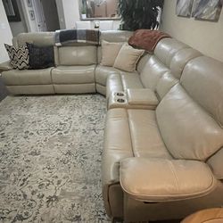 West Valley Leather 6 Pc Non-Power Reclining Sectional