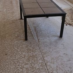 patio table with tile 