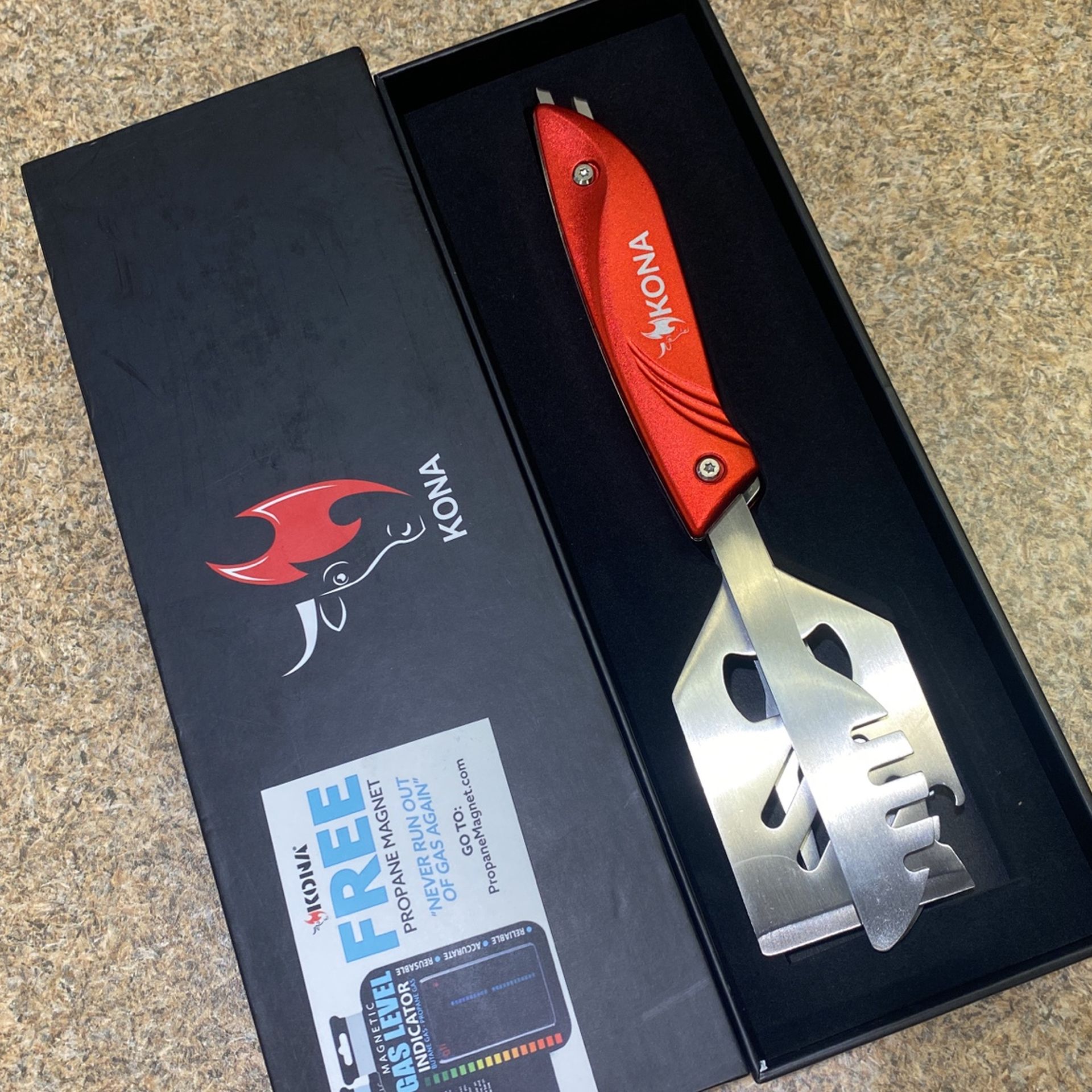 Kona Tailgater BBQ Multi Grill Tool - Removable Spatula, Fork & Tongs