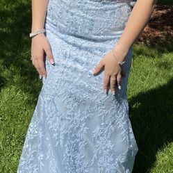 Blue prom dress