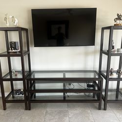 TV Console And Two Towers