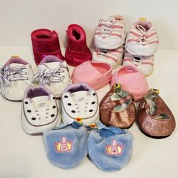 Build-A-Bear Workshop 8 Pair Shoe Lot  Sketchers Sneakers, Boots, Slippers GUC