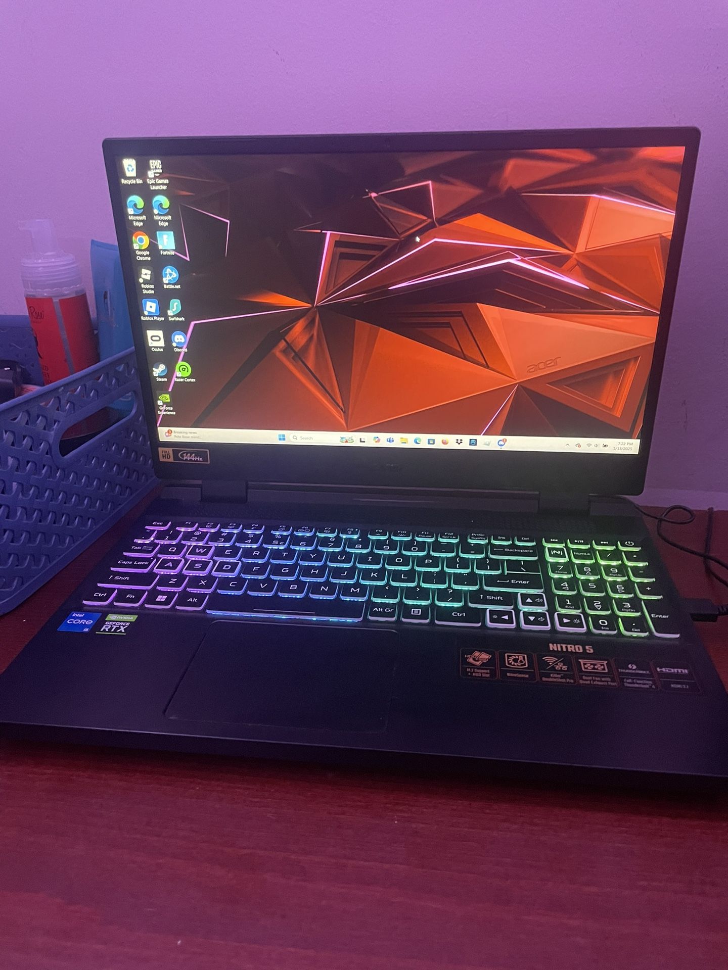 Acer Nitro 5 RTX 3050 Intel I5 12th Gen (WITH AC ADAPTER TOO 🎉)
