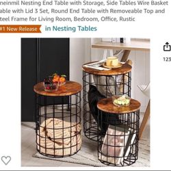 New,end Table Set Of 3(size In The Picture 