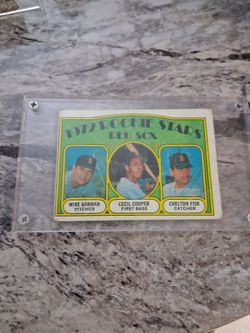 1972 Topps Red Sox Rookie Stars Carlton Fisk RC