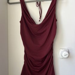 Cabernet Red Mini Dress