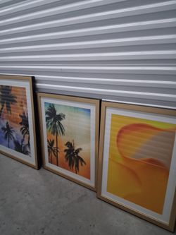 3 Beautiful framed wall art