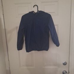 Lands End Navy Blue Rain Jacket 