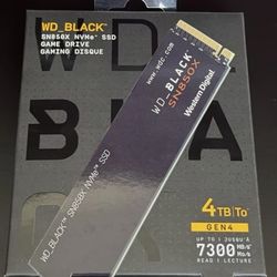 WD Black 4TB nVME SSD SN850X Brand New Unopened