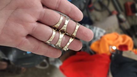 Anillos De 10 Kilates Doble Dedos
