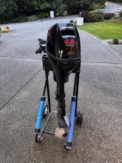 Mercury 9.9 Pro CT kicker motor (including stand)