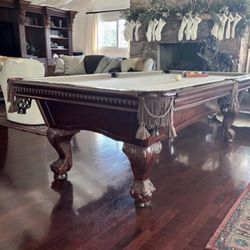 American Heritage Pool Table 8’ (Free Delivery & Pro Setup) New Felt Any Color + All Accessories 