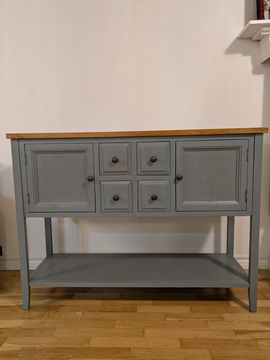 Barn Blue 45.7'' Solid Wood Console Table