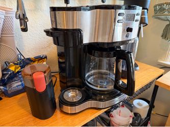 Coffee maker and grinder