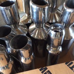 Stainless steal universal Mufflers for cars n Trucks , HiD replacement Headlight Bulbs high per whiteH1 H3 H4 H7 9004,9005,9006,9007,9008,