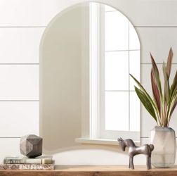 LIKE NEW 35" x 24" Arched Frameless Wall Mirror – Premium Beveled Edge