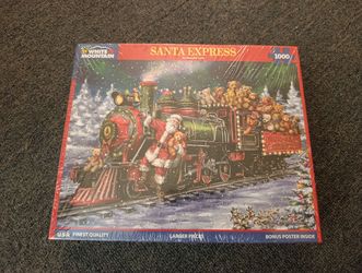 White Mountain Santa Express 1000-Piece Jigsaw Puzzle