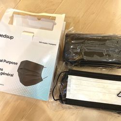 100pcs Coatco black white 3ply mask