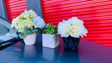 Three artificial plants
