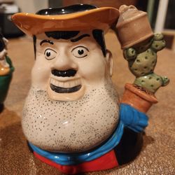 VINTAGE 1995 ROYAL DOULTON CHARACTER JUG/MUG- BRITISH WILD WEST CARTOON CHARACTER FROM THE COMIC MAGAZINE "THE DANDY" -DESPERATE DAN #D7006. THIS ITEM