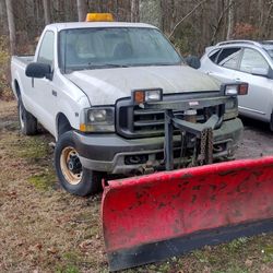 2003 Ford F250 5.4L 4x4 Snow Plow Truck For Parts/Repair