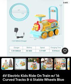 Electric Kids Ride On Train with Tracks