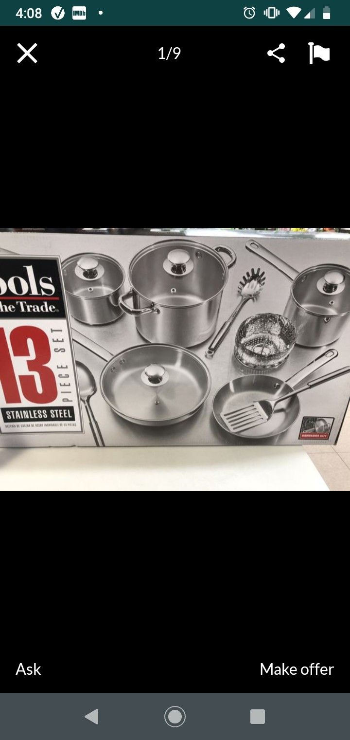 New pot set never used 55.00