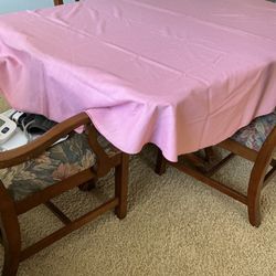 Oval Rose Tablecloth, 82” X 58”. 