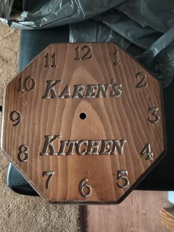 Karen’s Kitchen Wooden Clock Face