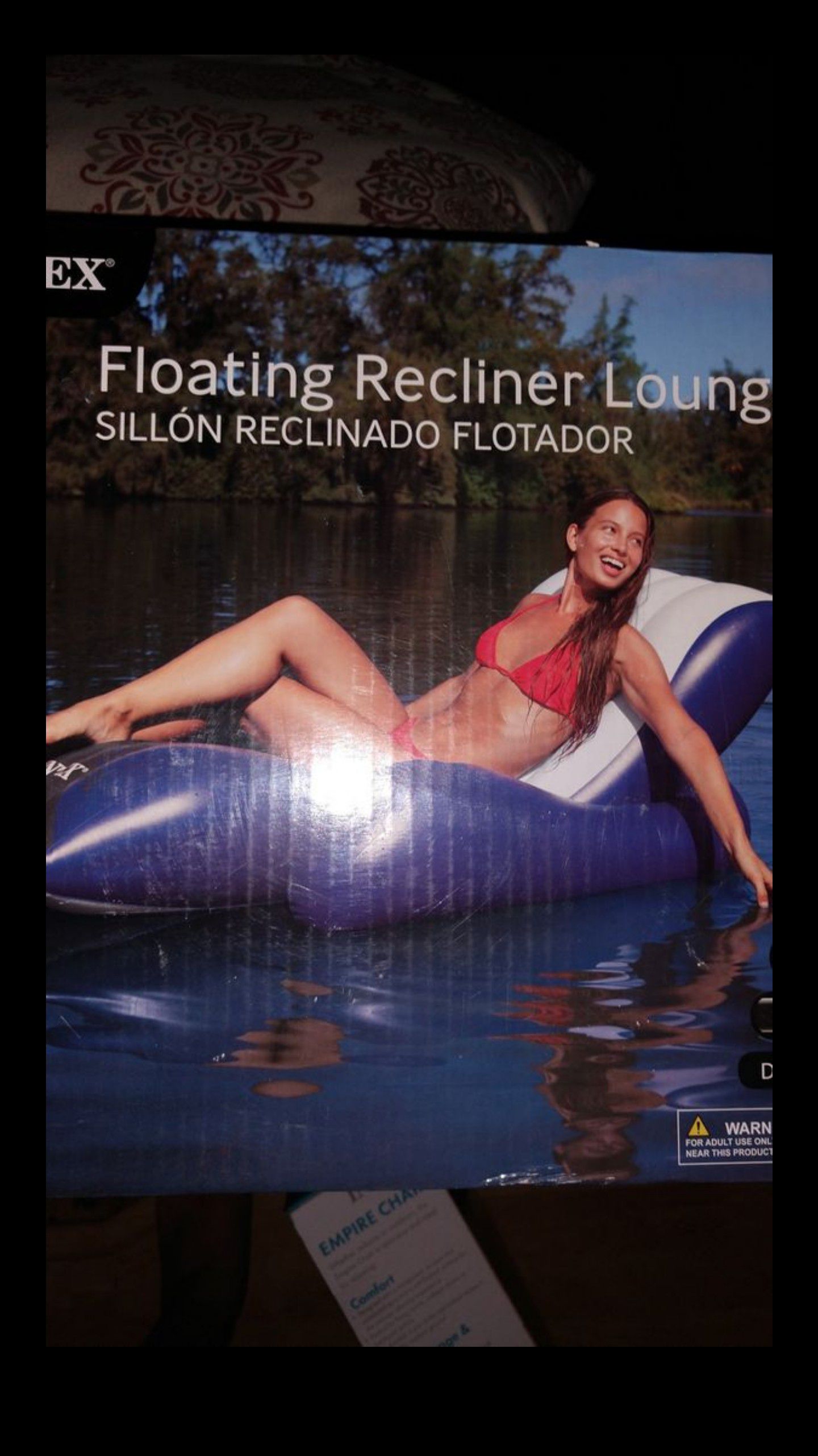 Brand New. Inflatable floating lounge.