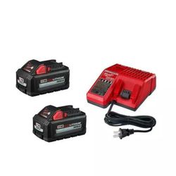 Milwauke  18v  M18,  2 - 6.0 Ah High Output  Battery And 18v Charger , New