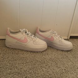 Pink Nike Air Forces  (Sz 6.5 Men)