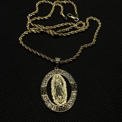 Virgen Maria Gold Plated
