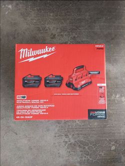 New Milwaukee FORGE 12.0 Batteries with 6-Port PACKOUT RAPID CHARGER Kit M18.