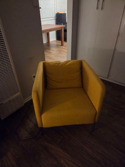 Yellow ikea chair