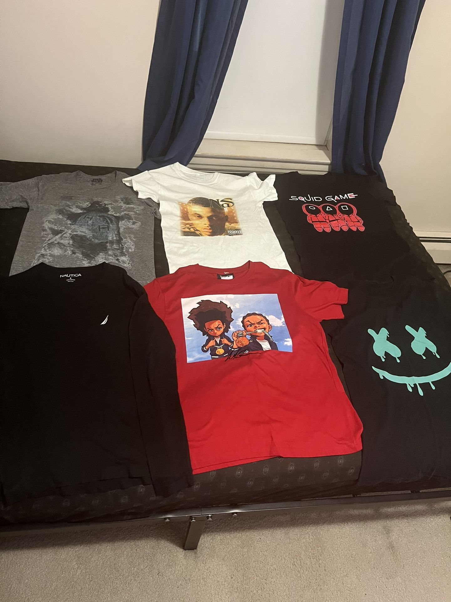 5 Small Men’s T-shirts & One Nautica Long Sleeve
