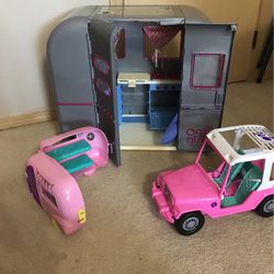 Doll/Barbie Camper/Jeep