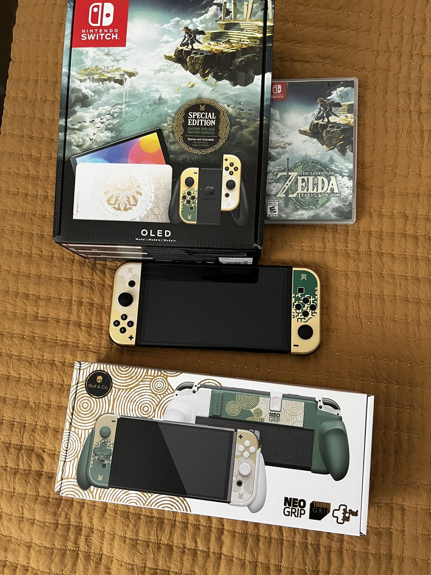Nintendo Switch Oled Totk Edition And Zelda Game With Accessories