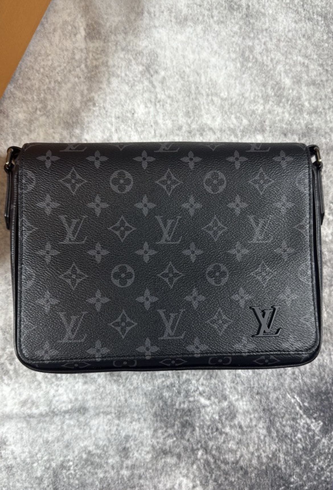 Louis Vuitton Black Messenger Bag with Monogram