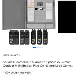 125 A CIRCUIT BREAKER LOAD CENTER, BREAKER BOX/ PANEL