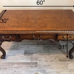 Solid Wood Executive Desk Luxury Office Desk or Wood Desk for Home Office