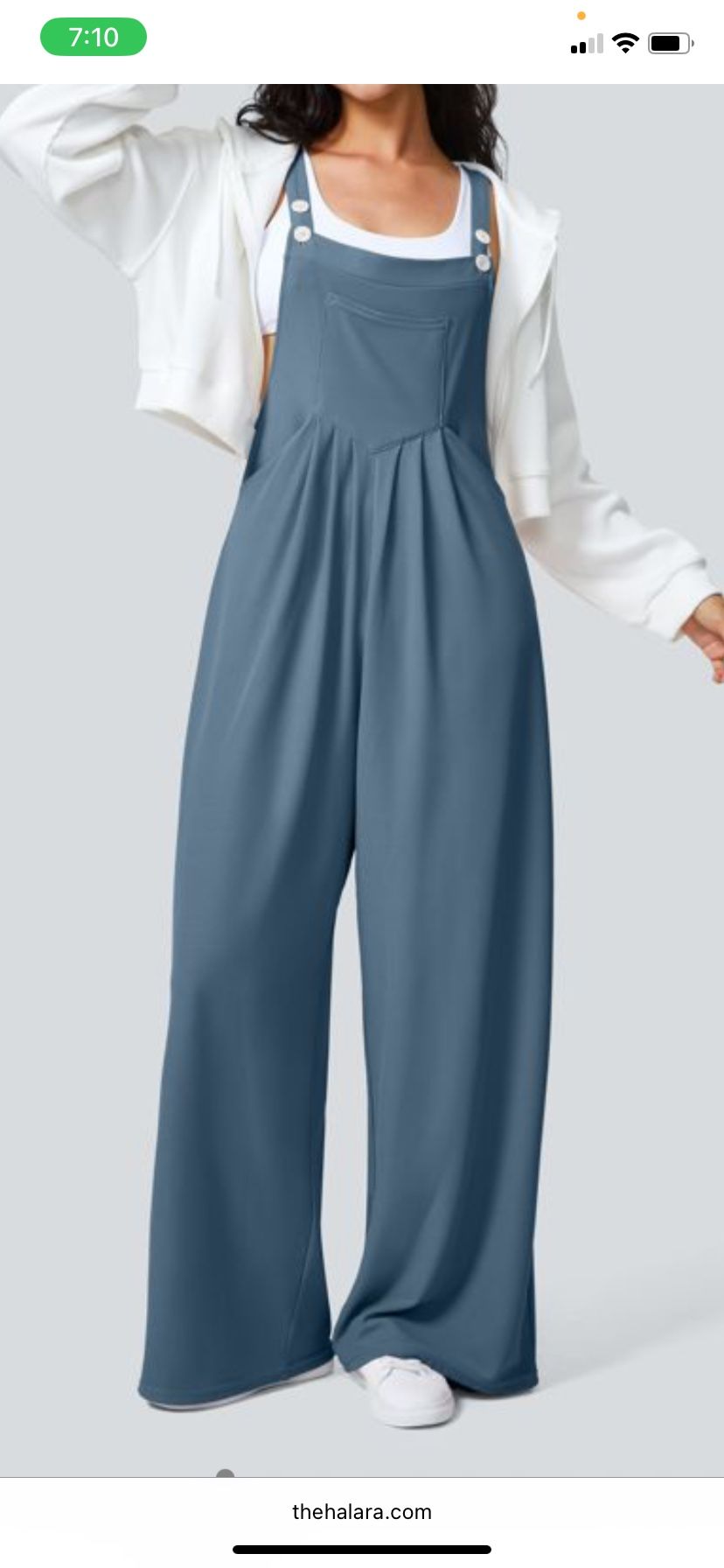 Adjustable Strap Button Multiple Pockets Waffle Casual Overalls