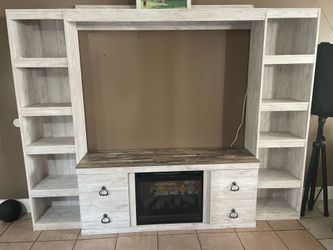 Fire Place Heater + Cupboards