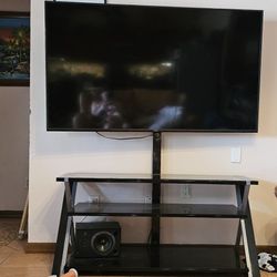 Metal/Glass TV Stand-  Vizio TV Included