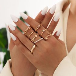 Gold Plated Rings Set