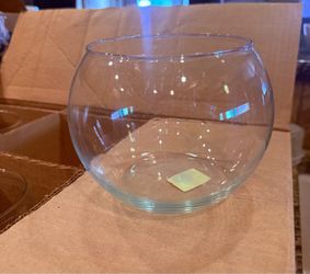 Glass vase fish bowls. 2 different sizes.