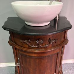 bathroom cabinet with bowl sink