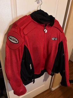 Motorcycle jacket with elbow pads and protection, 40 each or 60 for both.