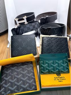 Louis Vuitton belts and wallets